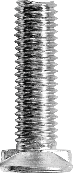 Countersunk head bolt, with two nibs