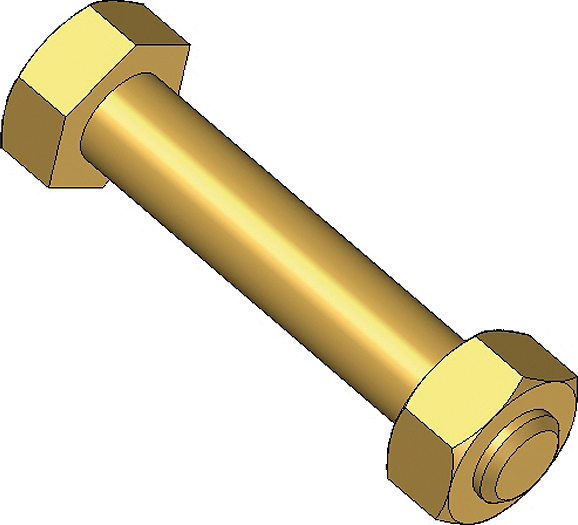 Support bolt + nut (TCH)