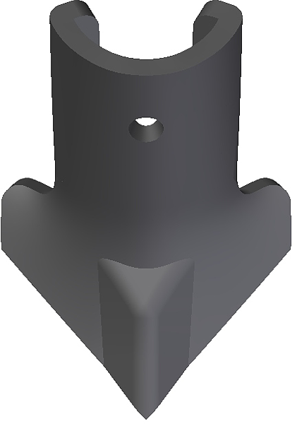 Cultivator point 15049 with rib